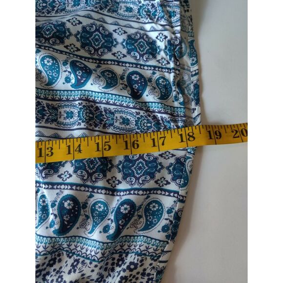 Teenbell Sleeveless‎ Top Blouse Elastic Waist Blue Size Medium - Picture 7 of 10